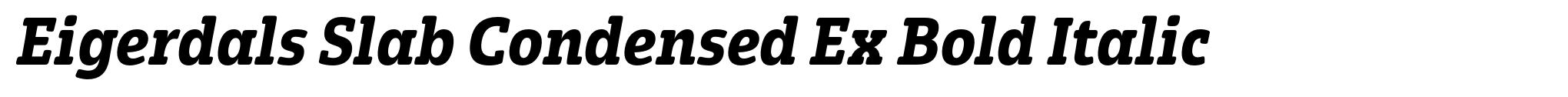 Eigerdals Slab Condensed Ex Bold Italic image